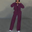 Luxe Lounge Zip Set – Two - Piece Relaxed Tracksuit with Wide - Leg Pants - Knack'd Up