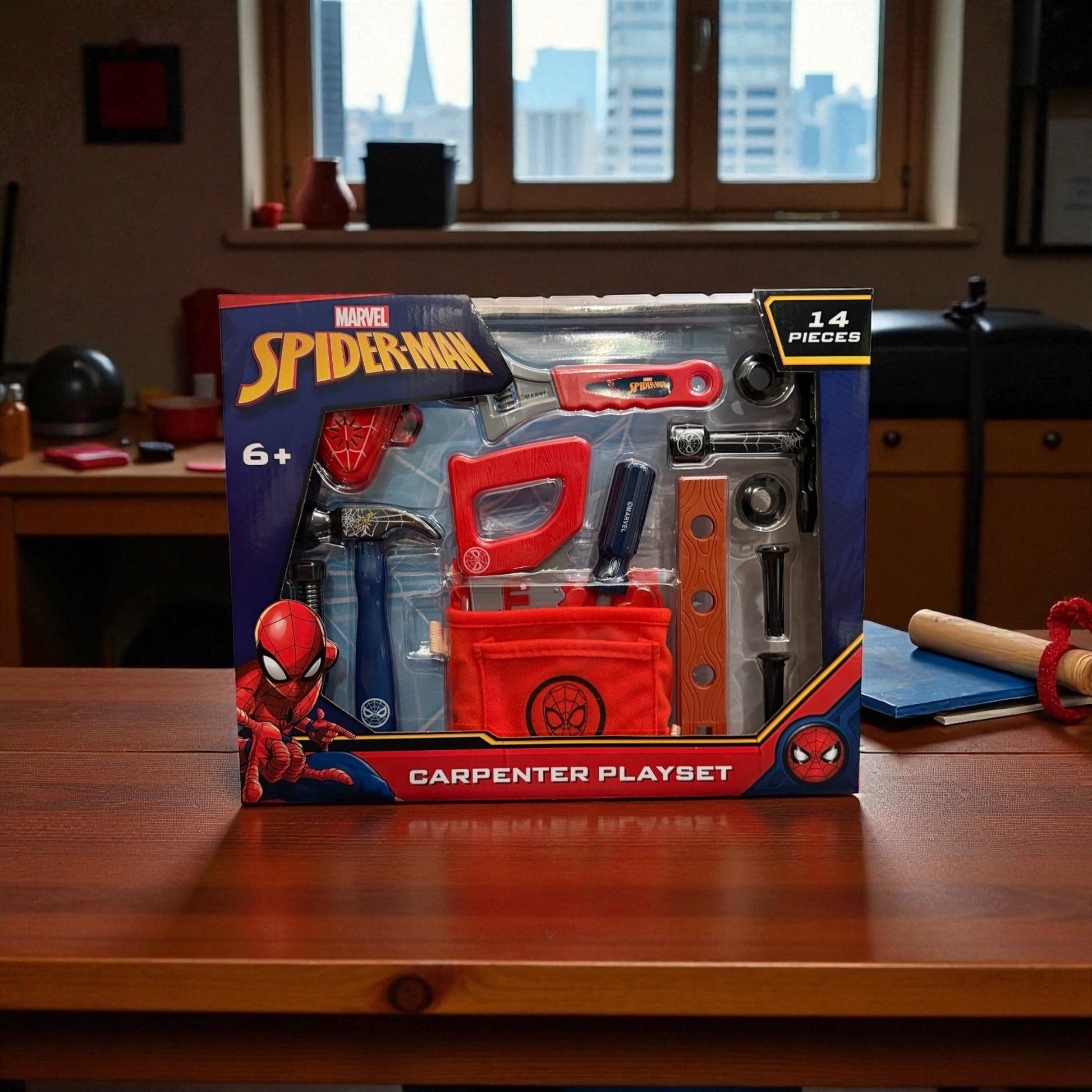 Marvel Spider - Man 14 - Piece Carpenter Playset – Kids Tool Kit for Creative Building Fun - Knack'd Up