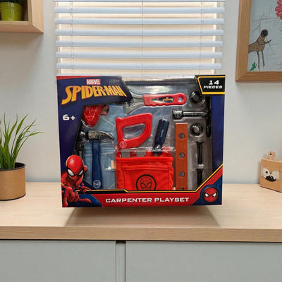 Marvel Spider - Man 14 - Piece Carpenter Playset – Kids Tool Kit for Creative Building Fun - Knack'd Up
