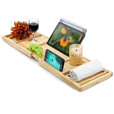MegaChef Expandable Bamboo Wood Bath Tray - Knack'd Up