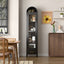 Metal Arched Storage Cabinet – Modern Black & White Organizer for Living Room, Kitchen & Office - Knack'd Up
