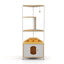 Modern Cat Apartment with Feeding Station & Climbing Platform – Multi - Level Cat Tower for Play, Rest & Mealtime - Knack'd Up