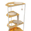 Modern Cat Apartment with Feeding Station & Climbing Platform – Multi - Level Cat Tower for Play, Rest & Mealtime - Knack'd Up
