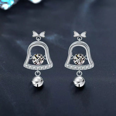 Moissanite 925 Sterling Silver Bell Earrings - Knack'd Up