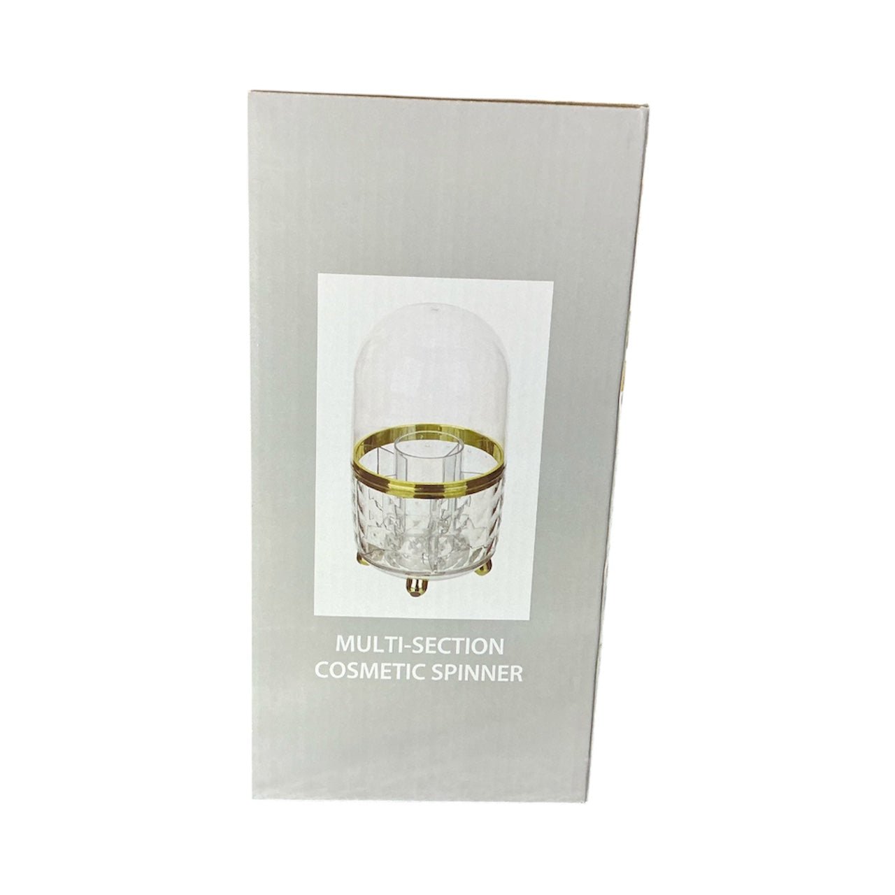 Multi - Section Cosmetic Spinner – 360° Rotating Makeup Organizer with Dust - Proof Dome Cover - Knack'd Up