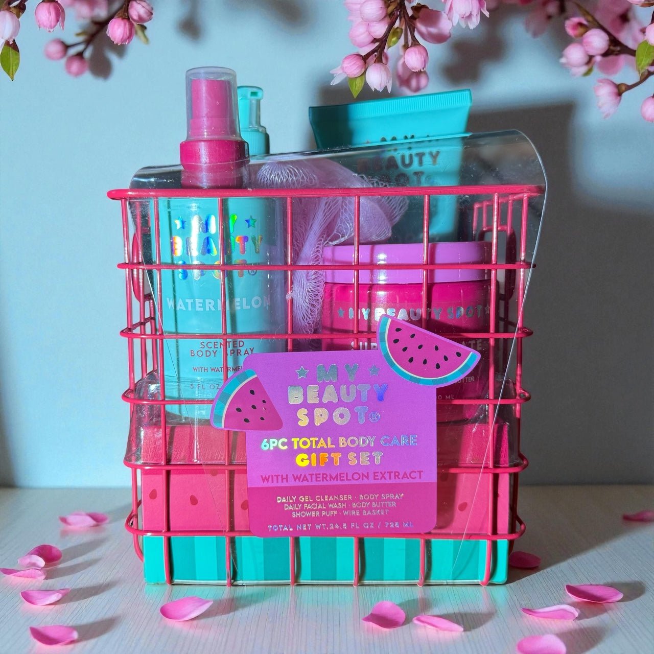 My Beauty Spot 6 - Piece Watermelon Body Care Gift Set – Hydrating Skincare Bundle for Women & Teens - Knack'd Up