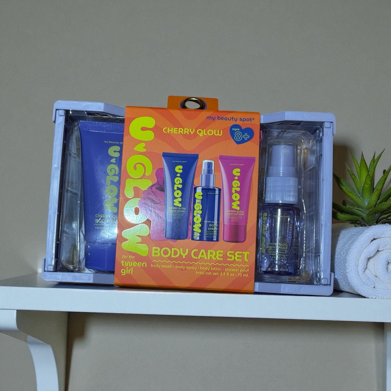 My Beauty Spot “U GLOW” Cherry Glow 4 - Piece Body Care Set – Fun Self - Care Kit for Tween Girls (Ages 8+) - Knack'd Up