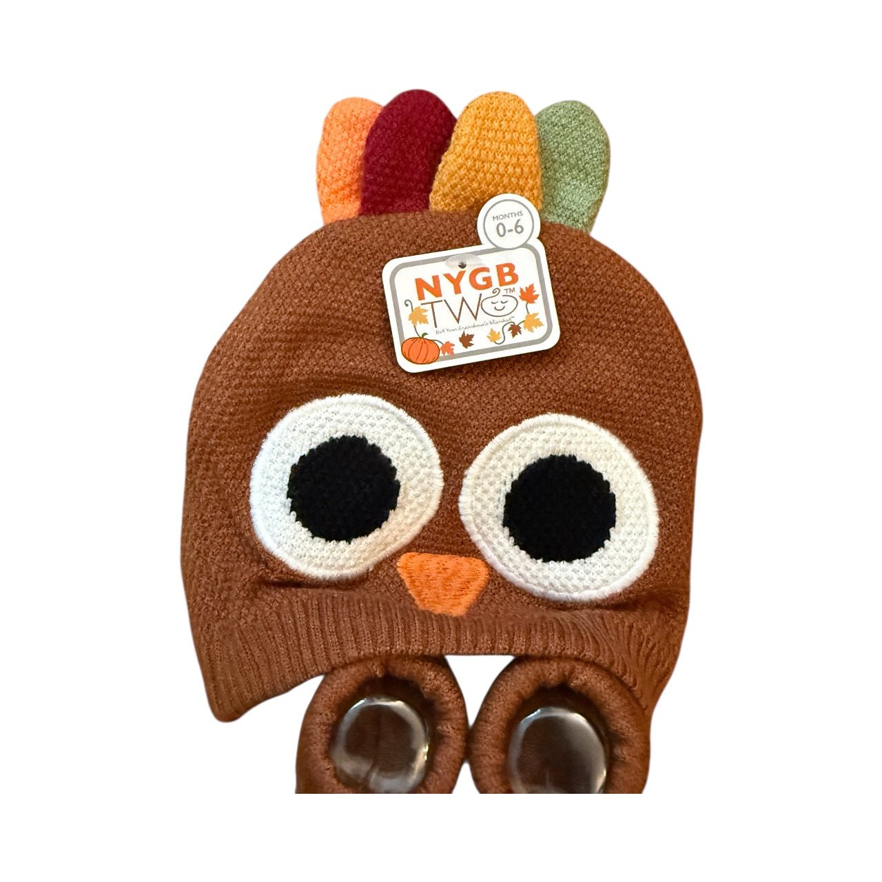 NYGB Two Baby Turkey Hat & Booties Set – Adorable Fall & Thanksgiving Outfit for Newborns (0–6 Months) - Knack'd Up