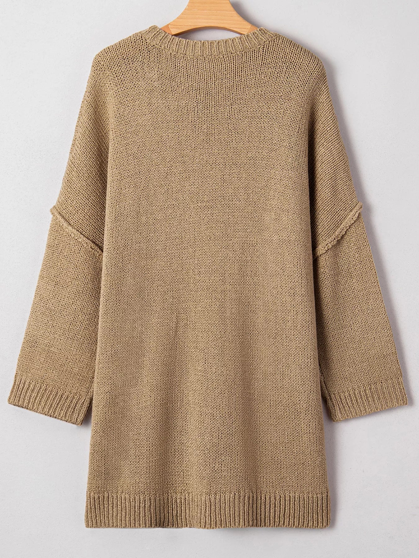 Oversize Drop Shoulder Slouchy Sweater Dress - Knack'd Up