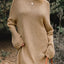 Oversize Drop Shoulder Slouchy Sweater Dress - Knack'd Up