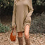 Oversize Drop Shoulder Slouchy Sweater Dress - Knack'd Up