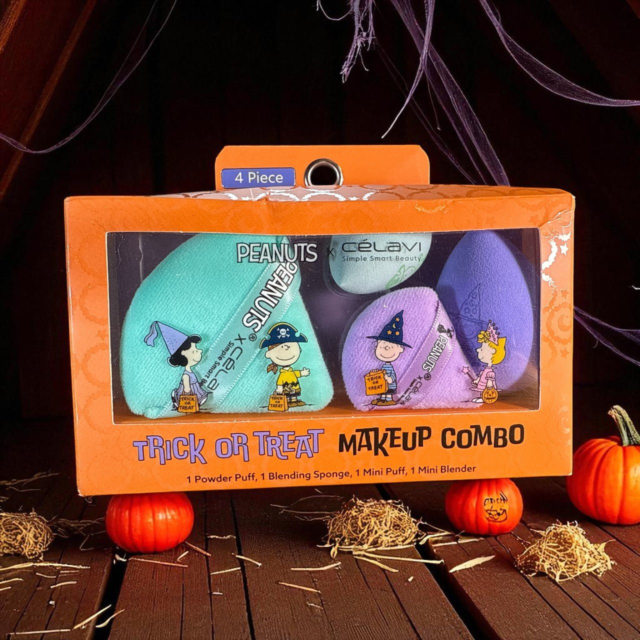 Peanuts Trick - or - Treat Makeup Combo (4 - Piece) – Limited Edition Halloween Cosmetic Set for Teens & Girls - Knack'd Up