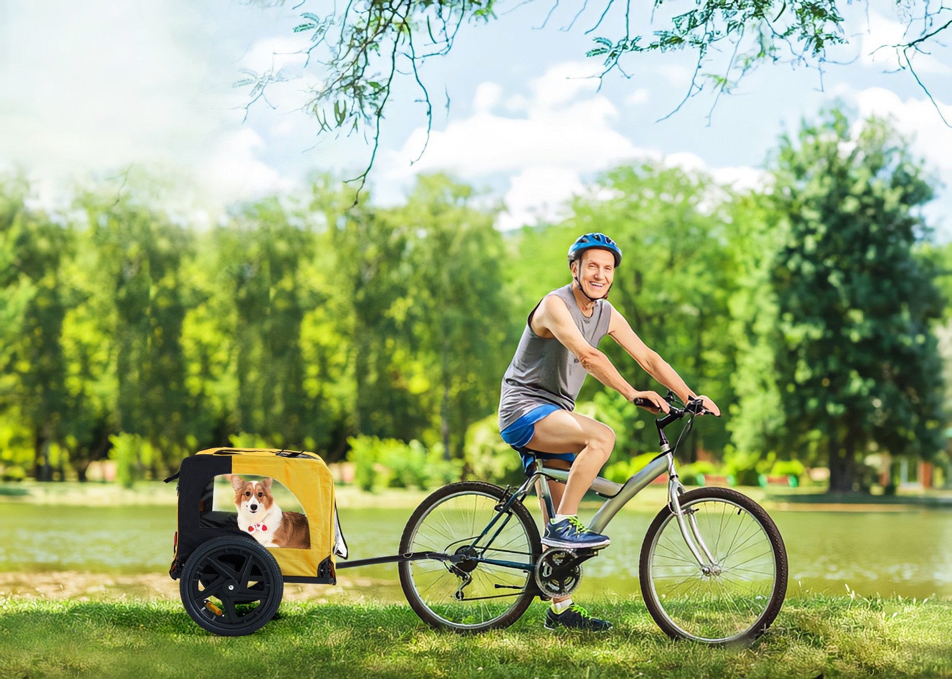 Pet Bike Trailer – Safe & Stylish Dog & Cat Bicycle Carrier for Outdoor Adventures - Knack'd Up