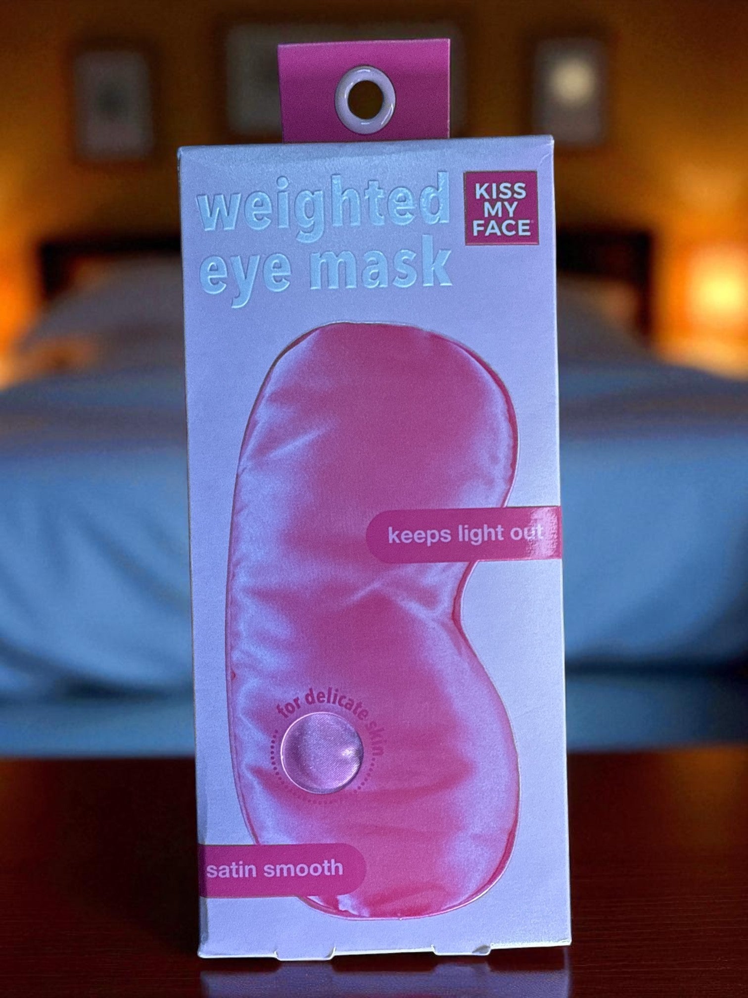Pink Weighted Eye Mask – Sleep Mask for Stress Relief, Relaxation & Deep Restful Sleep | Travel - Friendly Design - Knack'd Up