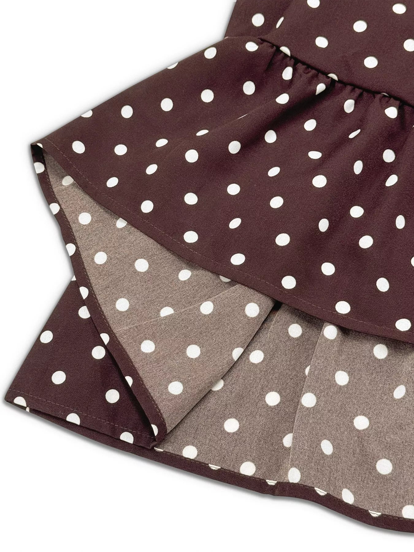 Plus Size Polka Dot Ruffle Hem Mini Dress - Knack'd Up