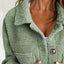 Plus Size Women’s Sherpa Fleece Jacket – Long Sleeve Lapel Coat with Pockets - Knack'd Up