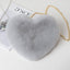 Plush Love Chain Shoulder Bag – Heart - Shaped Valentine’s Day Handbag for Women - Knack'd Up