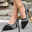 Point Toe Block Heels Pumps - Knack'd Up