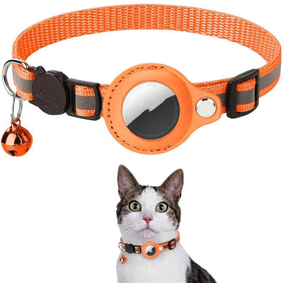 Reflective AirTag Pet Collar – GPS Tracker Holder for Dogs & Cats | Safe, Adjustable & Waterproof - Knack'd Up
