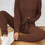 Ribbed Knit Lounge Set – Cozy Fall Essential in Warm Rust Brown - Knack'd Up
