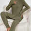 Ribbed Knit Lounge Set – Cozy Fall Essential in Warm Rust Brown - Knack'd Up