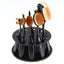 Round 10 - Hole Black Makeup Brush Holder – Sleek, Organized & Essential for Every Vanity - Knack'd Up