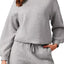 Round Neck Sweatshirt and Shorts Set - Knack'd Up