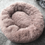 Round Plush Cat Bed – Soft Long Hairy Winter Nest Pad for Cats & Small Dogs - Knack'd Up