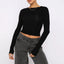Seamless Long - Sleeve Fitted Top – Everyday Stretch Crewneck Layer - Knack'd Up