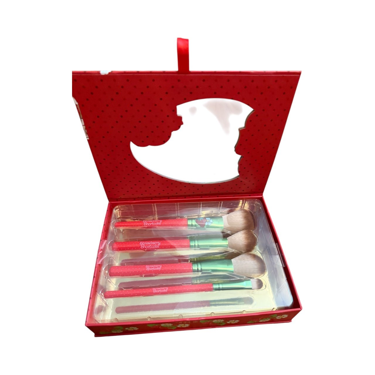 Shortcake Cosmetic Brush Set – 5 - Piece Makeup Brush Collection with Soft Bristles & Adorable Strawberry Design - Knack'd Up