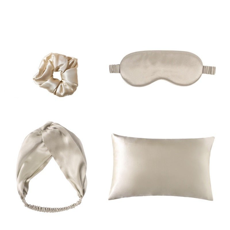 Silk Dreams Sleep Set – Luxury Mulberry Silk Pillowcase, Eye Mask & Scrunchie for Beauty Sleep & Skincare - Knack'd Up