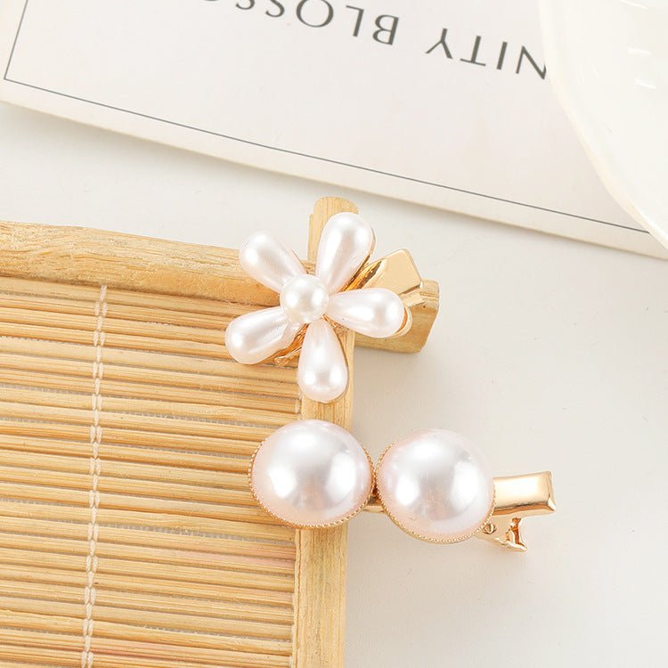 Slip - On Pearl Bow Hair Clip – Elegant Alloy Hair Accessory for Women & Girls - Knack'd Up