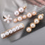 Slip - On Pearl Bow Hair Clip – Elegant Alloy Hair Accessory for Women & Girls - Knack'd Up