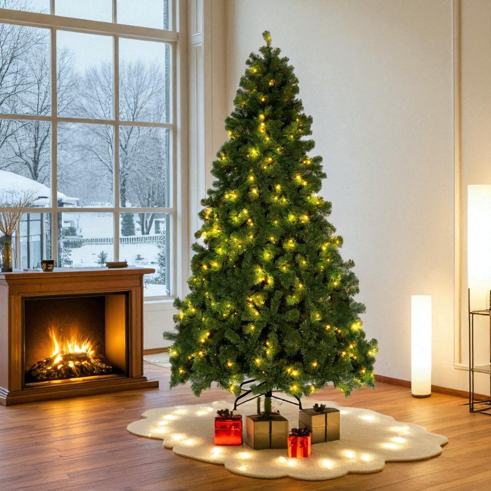 Snow - Frosted PVC Christmas Tree – Realistic Artificial Xmas Tree for Home, Office & Store Displays - Knack'd Up