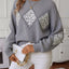 Sparkling Diamond Pattern Sweater - Knack'd Up