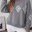 Sparkling Diamond Pattern Sweater - Knack'd Up