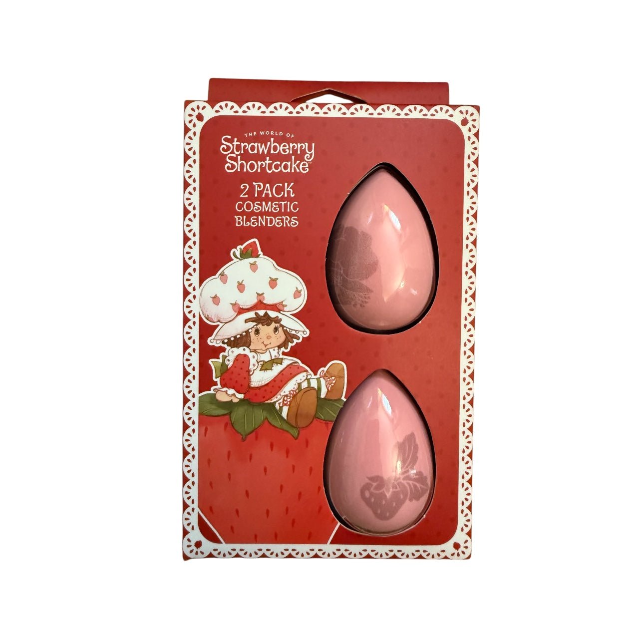 Strawberry Shortcake 2 - Pack Cosmetic Blenders – Soft Makeup Sponge Set for Smooth Foundation & Flawless Blending - Knack'd Up