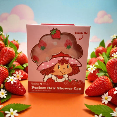Strawberry Shortcake Perfect Hair Shower Cap – Cute Waterproof Cap for All Hair Types | Anti - Frizz & Reusable Bath Cap - Knack'd Up