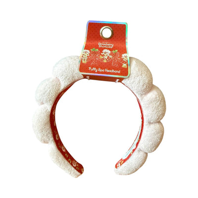 Strawberry Shortcake Puffy Spa Headband – Soft Plush Makeup & Skincare Hairband | Cute Vintage - Inspired Self - Care Accessory - Knack'd Up