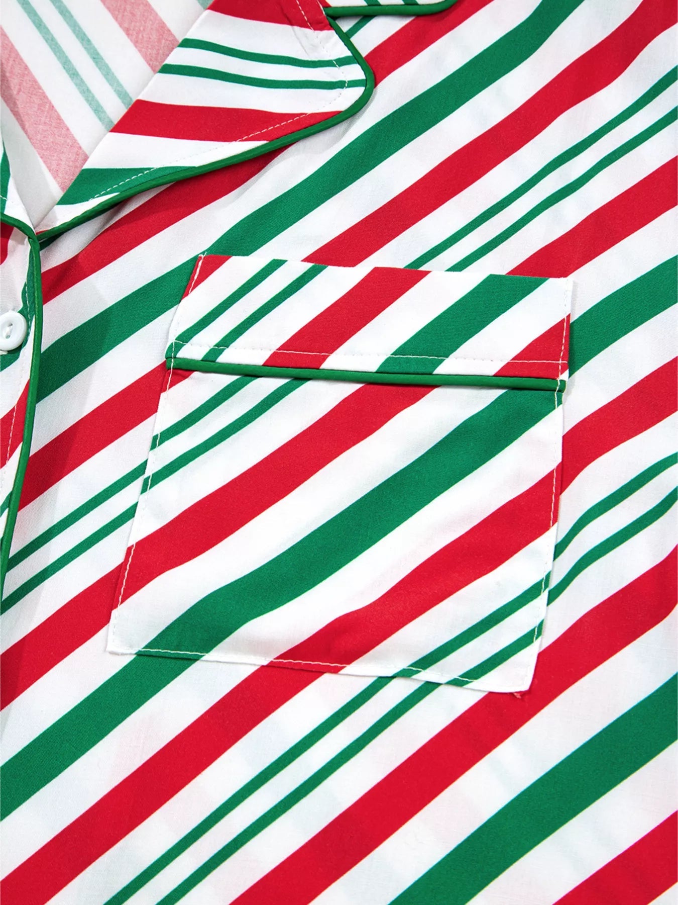 Stripe Contrast Velvet Ribbon Knot Christmas 2pcs Pajama Set - Knack'd Up