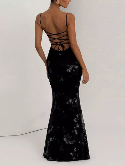 Sweetheart Neck Spaghetti Strap Maxi Dress - Knack'd Up