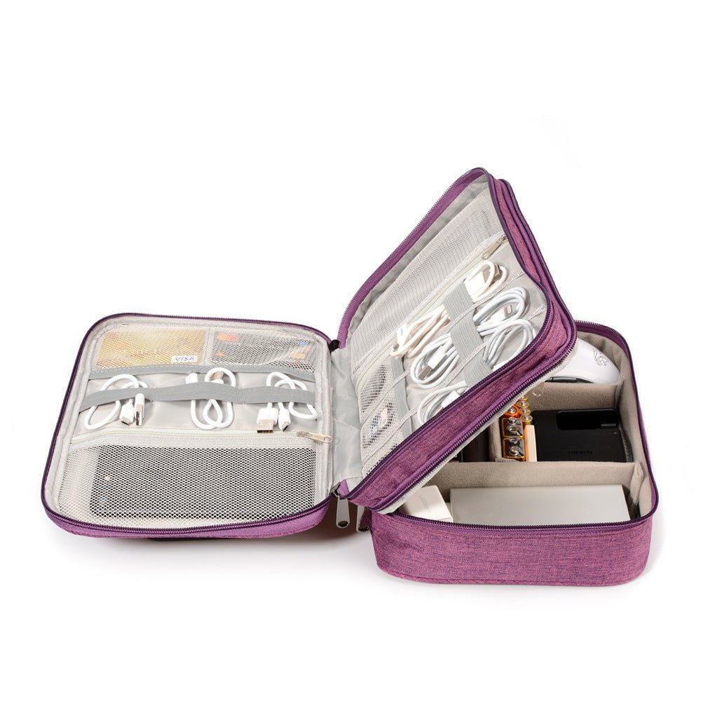 Tech Tamer Travel Organizer – Waterproof Electronics Storage Case for Cables, Chargers & Accessories - Knack'd Up