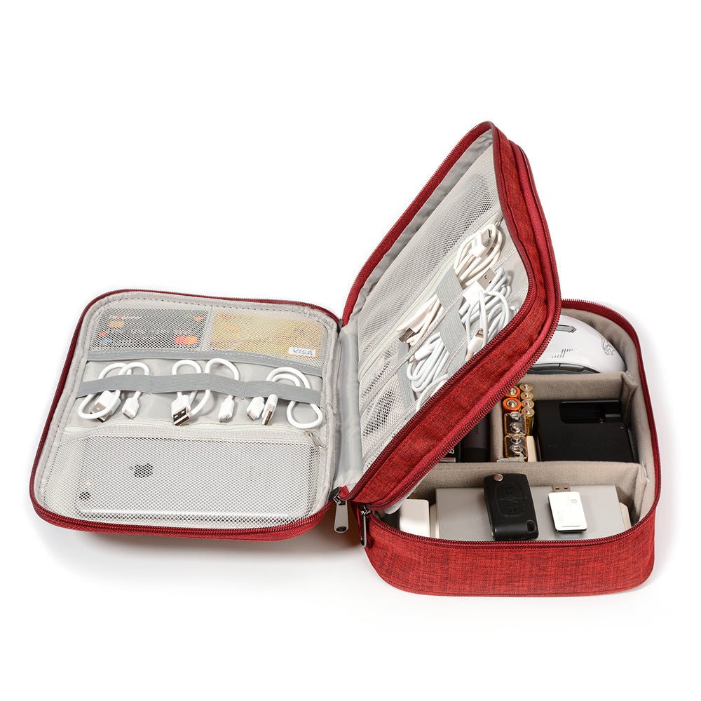 Tech Tamer Travel Organizer – Waterproof Electronics Storage Case for Cables, Chargers & Accessories - Knack'd Up