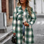 Temperament Leisure Long Plaid Tunic Cardigan Coat – Cozy Chic Fall & Winter Outerwear - Knack'd Up