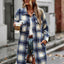 Temperament Leisure Long Plaid Tunic Cardigan Coat – Cozy Chic Fall & Winter Outerwear - Knack'd Up