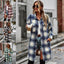 Temperament Leisure Long Plaid Tunic Cardigan Coat – Cozy Chic Fall & Winter Outerwear - Knack'd Up