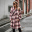 Temperament Leisure Long Plaid Tunic Cardigan Coat – Cozy Chic Fall & Winter Outerwear - Knack'd Up