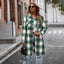 Temperament Leisure Long Plaid Tunic Cardigan Coat – Cozy Chic Fall & Winter Outerwear - Knack'd Up