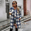 Temperament Leisure Long Plaid Tunic Cardigan Coat – Cozy Chic Fall & Winter Outerwear - Knack'd Up