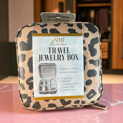The Style Diva Travel Jewelry Box – Compact Organizer for Earrings, Rings & Necklaces | Perfect Gift for Women - Knack'd Up